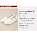 White leather mates nurse shoes with wedge heels